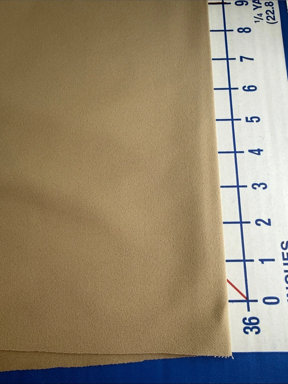 Khaki Stretch Twill Suiting Fabric 1⅓ Yards x 58” Tan Pants Skirt Jacket Apparel